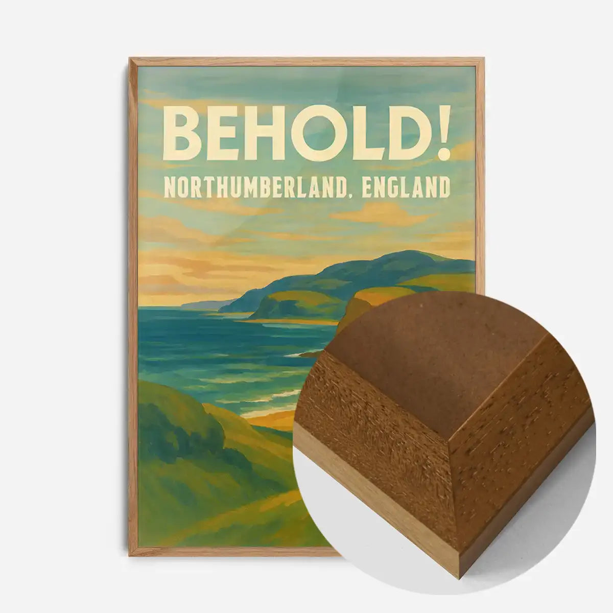 Behold Northumberland Railway Style Vintage Poster Print
