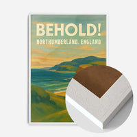Behold Northumberland Railway Style Vintage Poster Print
