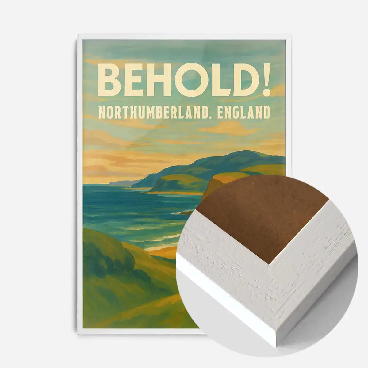 Behold Northumberland Railway Style Vintage Poster Print