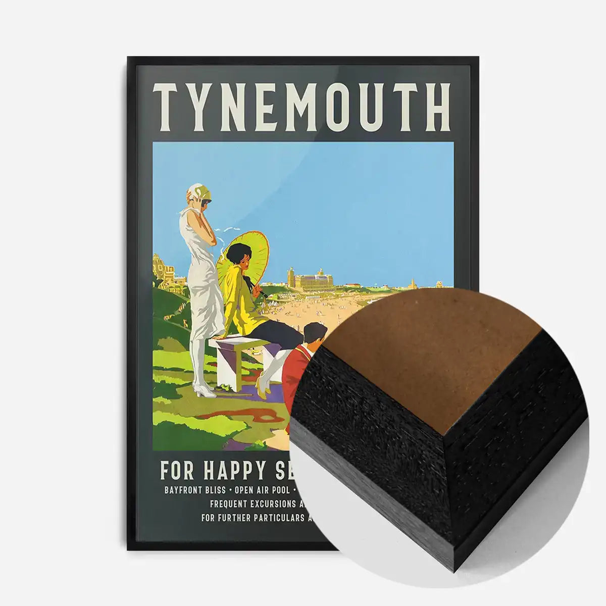 Vintage Railway Style Tynemouth Tourist Poster Print