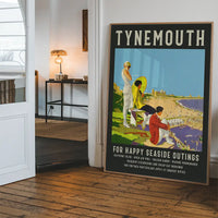 Vintage Railway Style Tynemouth Tourist Poster Print