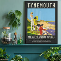 Vintage Railway Style Tynemouth Tourist Poster Print