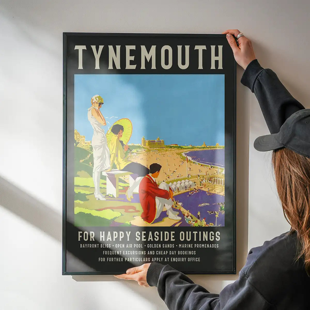 Vintage Railway Style Tynemouth Tourist Poster Print