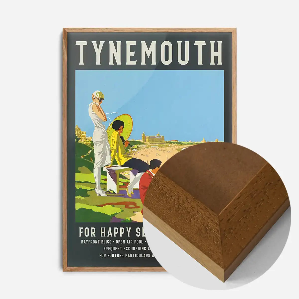 Vintage Railway Style Tynemouth Tourist Poster Print
