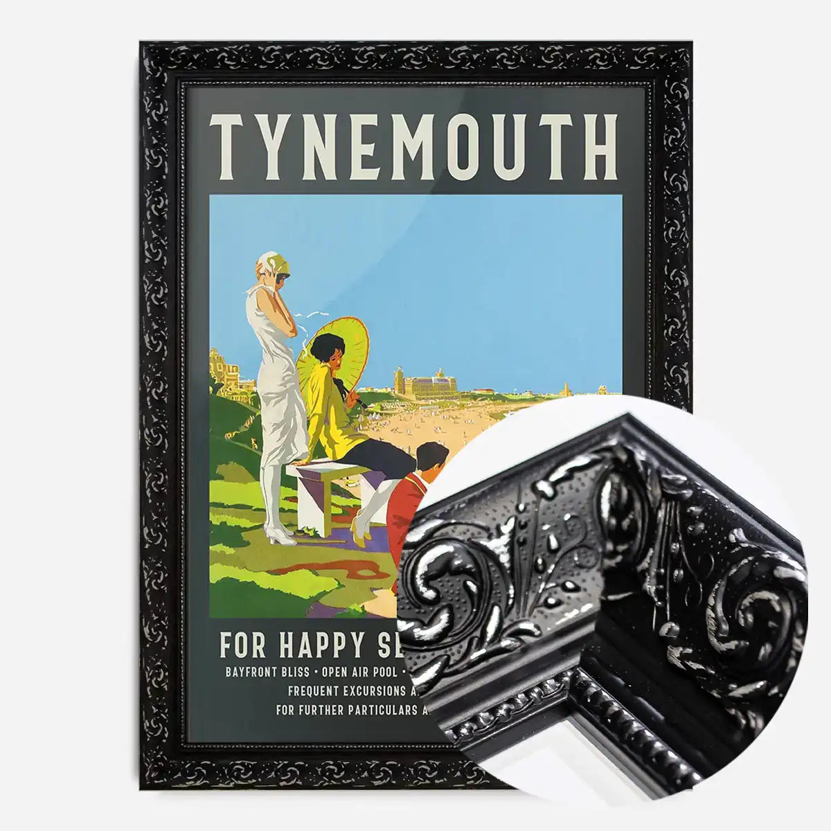 Vintage Railway Style Tynemouth Tourist Poster Print