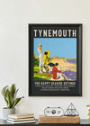 Vintage Railway Style Tynemouth Tourist Poster Print