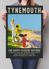 Vintage Railway Style Tynemouth Tourist Poster Print