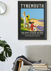 Vintage Railway Style Tynemouth Tourist Poster Print