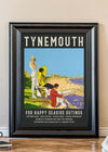Vintage Railway Style Tynemouth Tourist Poster Print