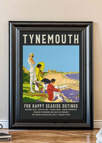 Vintage Railway Style Tynemouth Tourist Poster Print