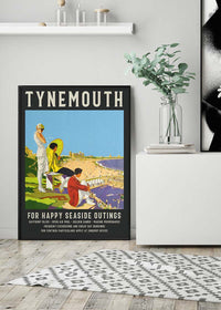 Vintage Railway Style Tynemouth Tourist Poster Print