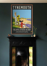 Vintage Railway Style Tynemouth Tourist Poster Print