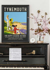 Vintage Railway Style Tynemouth Tourist Poster Print