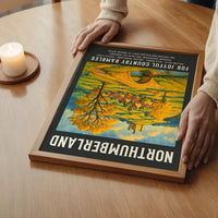 Vintage Railway Style Northumberland Tourist Poster Print
