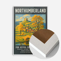 Vintage Railway Style Northumberland Tourist Poster Print