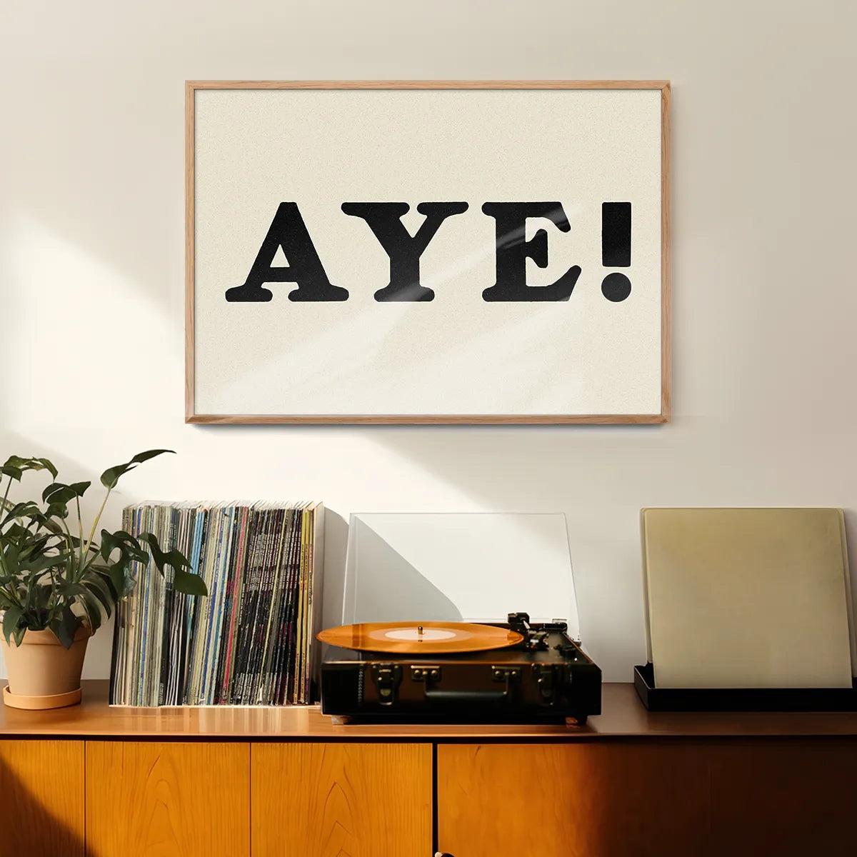 Aye Typography Poster Print