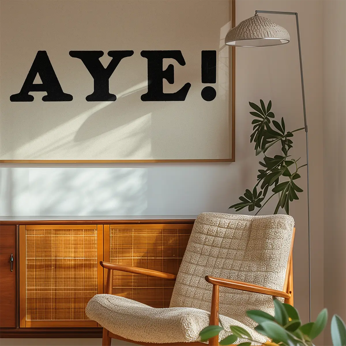Aye Typography Poster Print