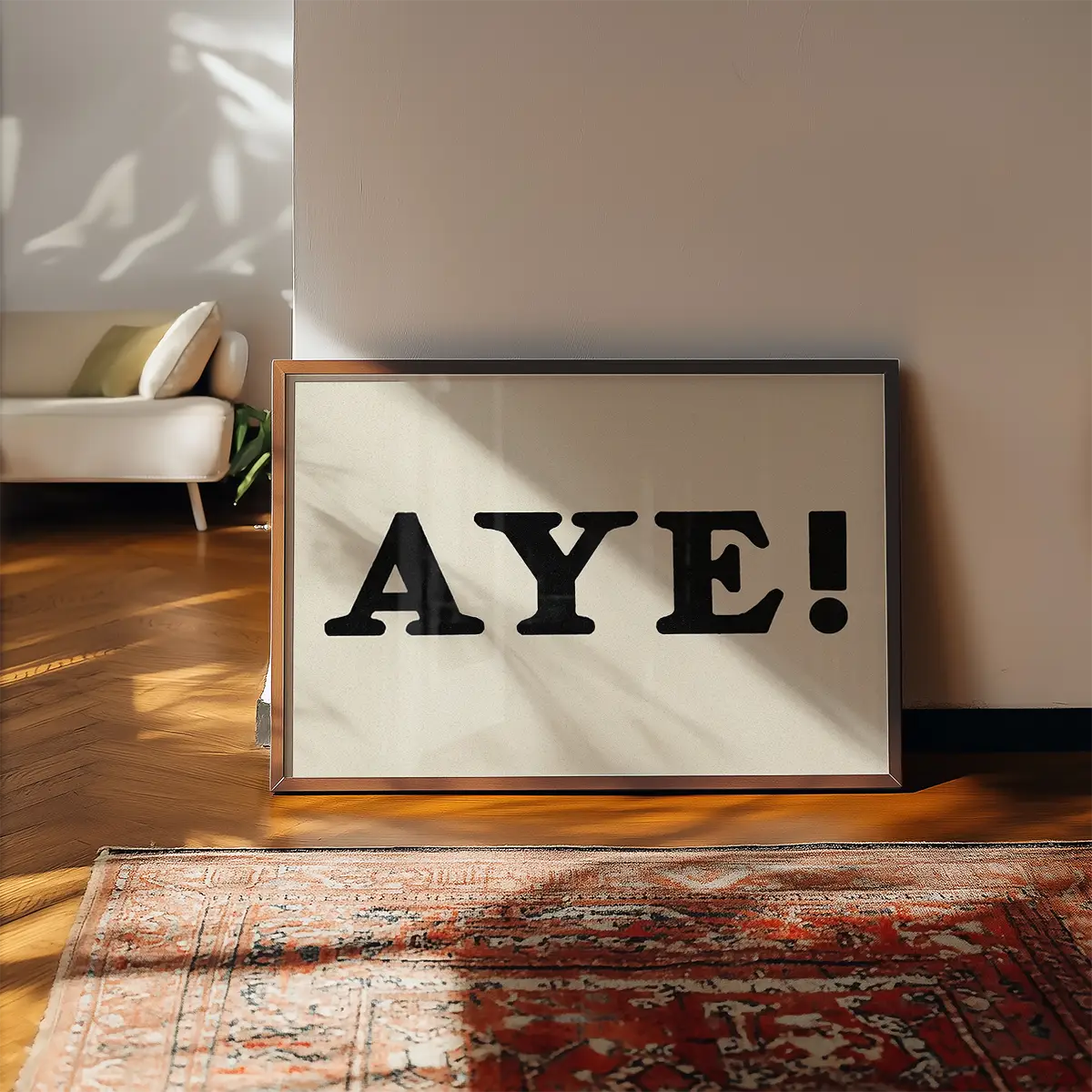 Aye Typography Poster Print