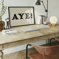 Aye Typography Poster Print