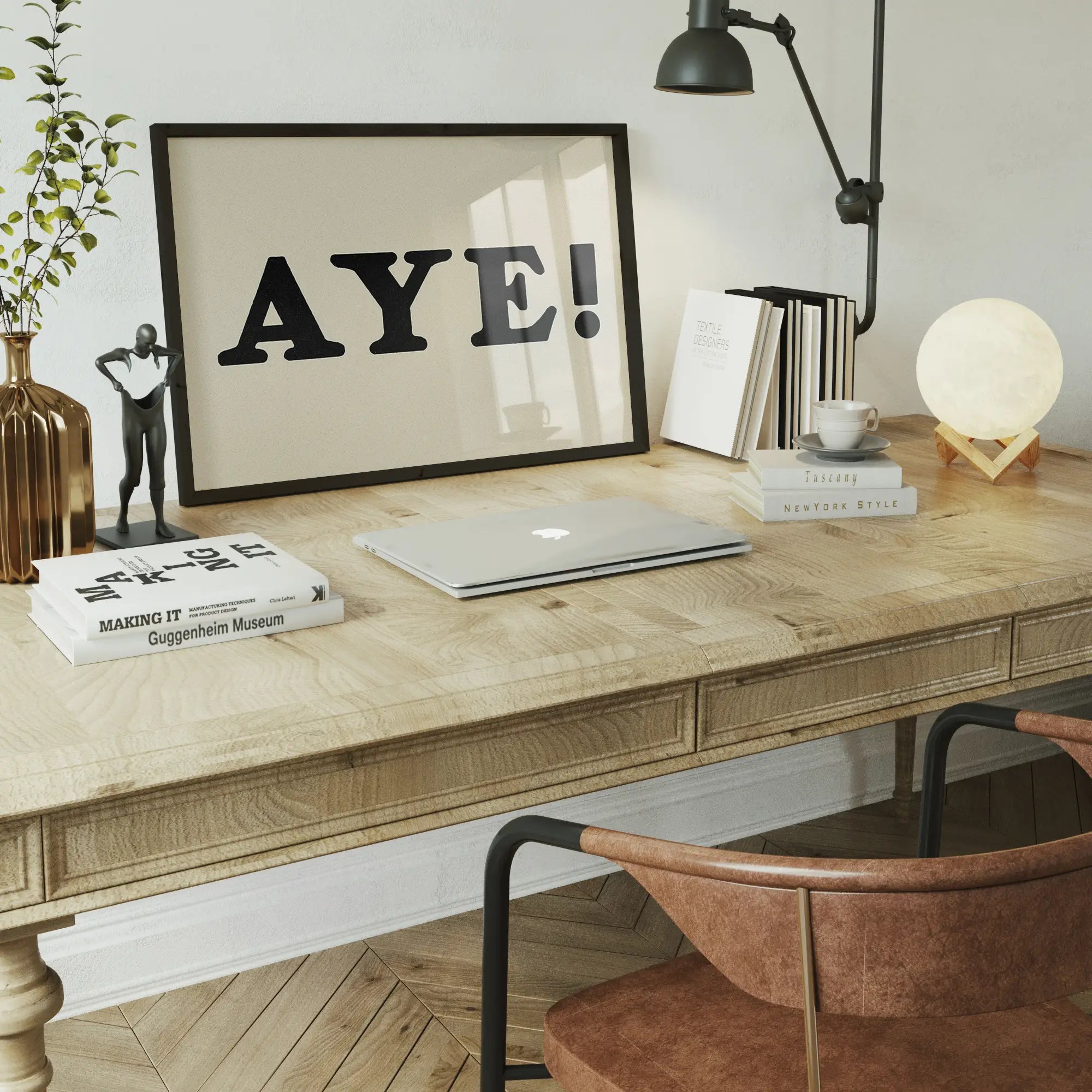 Aye Typography Poster Print