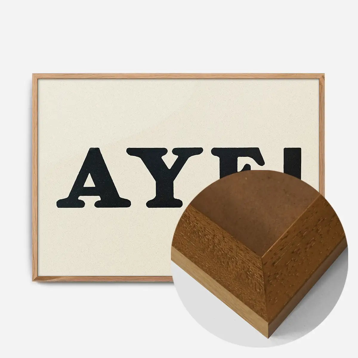 Aye Typography Poster Print