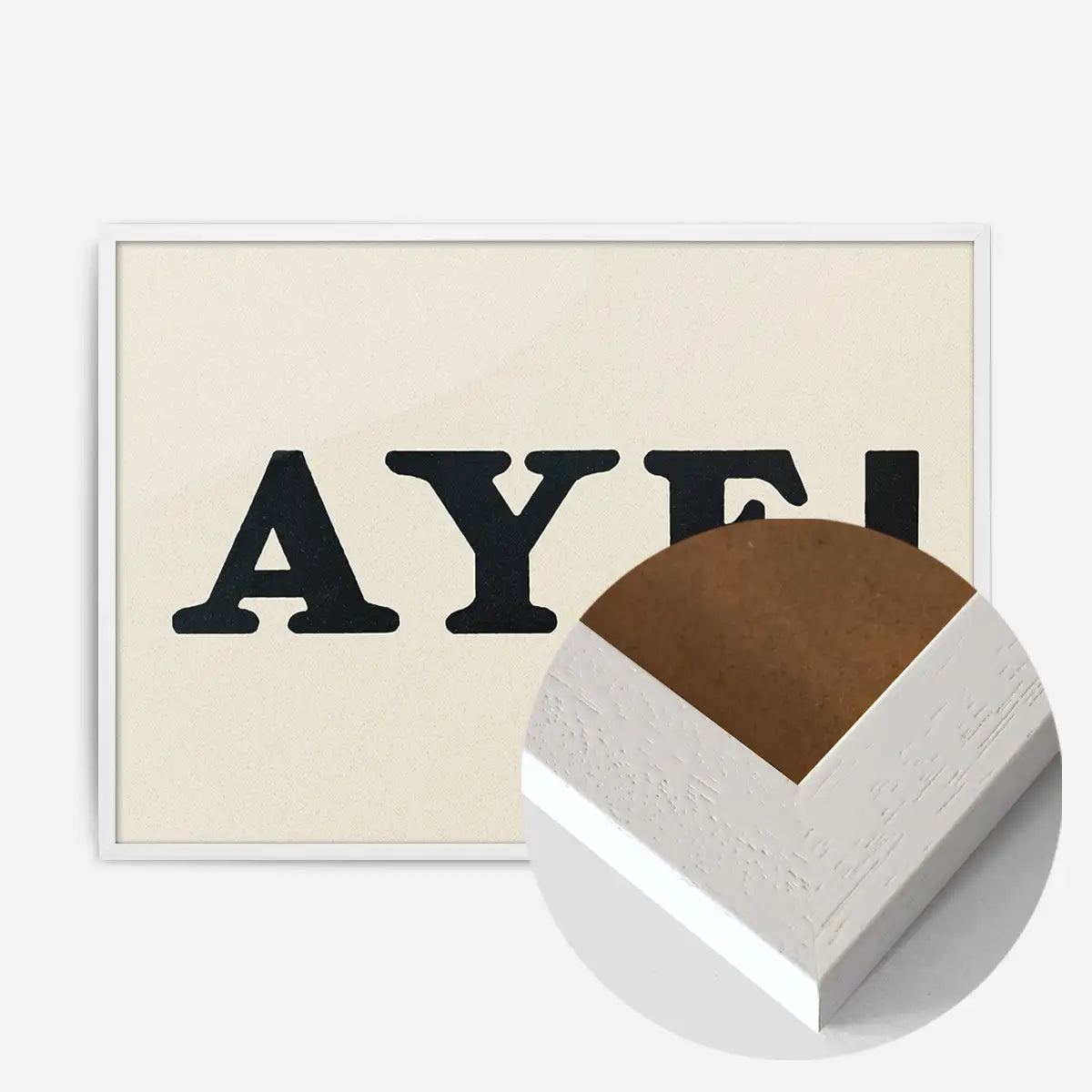 Aye Typography Poster Print