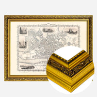 Vintage Newcastle Upon Tyne Landscape Map Print
