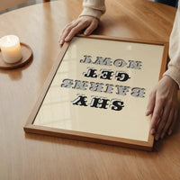 Shy Bairns Quote Print Black And White