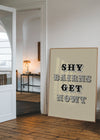 Shy Bairns Quote Print Black And White