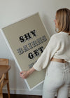 Shy Bairns Quote Print Black And White