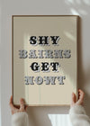 Shy Bairns Quote Print Black And White