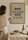 Shy Bairns Quote Print Black And White
