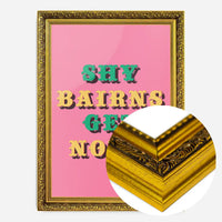 Shy Bairns Quote Print Pink And Green
