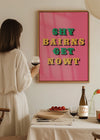 Shy Bairns Quote Print Pink And Green