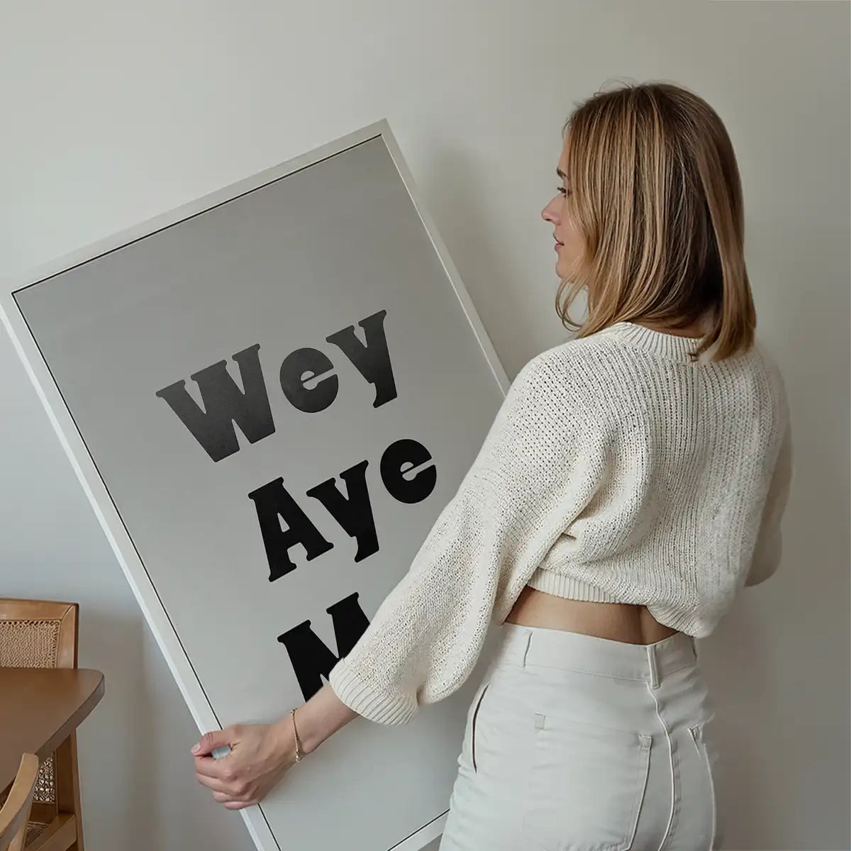 Wey Aye Man Black and White Print