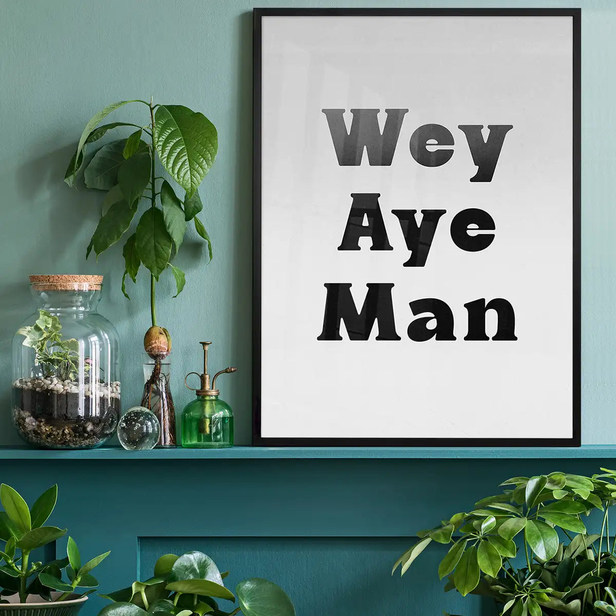 Wey Aye Man Black and White Print