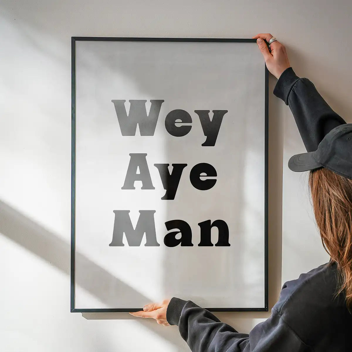 Wey Aye Man Black and White Print