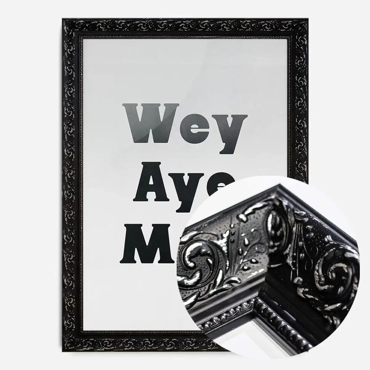 Wey Aye Man Black and White Print
