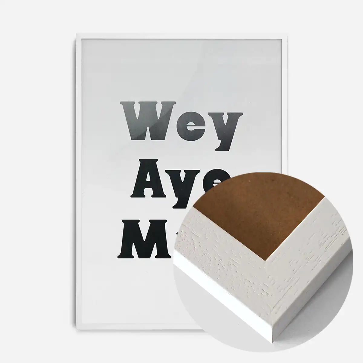 Wey Aye Man Black and White Print