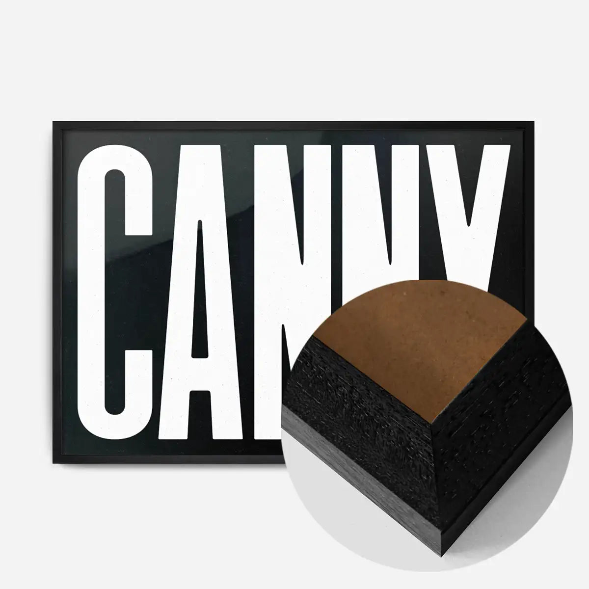 Canny Typography Poster Black and White Print