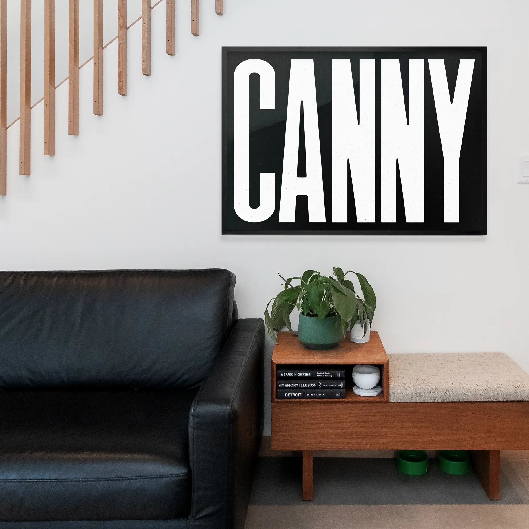 Canny Typography Poster Black and White Print