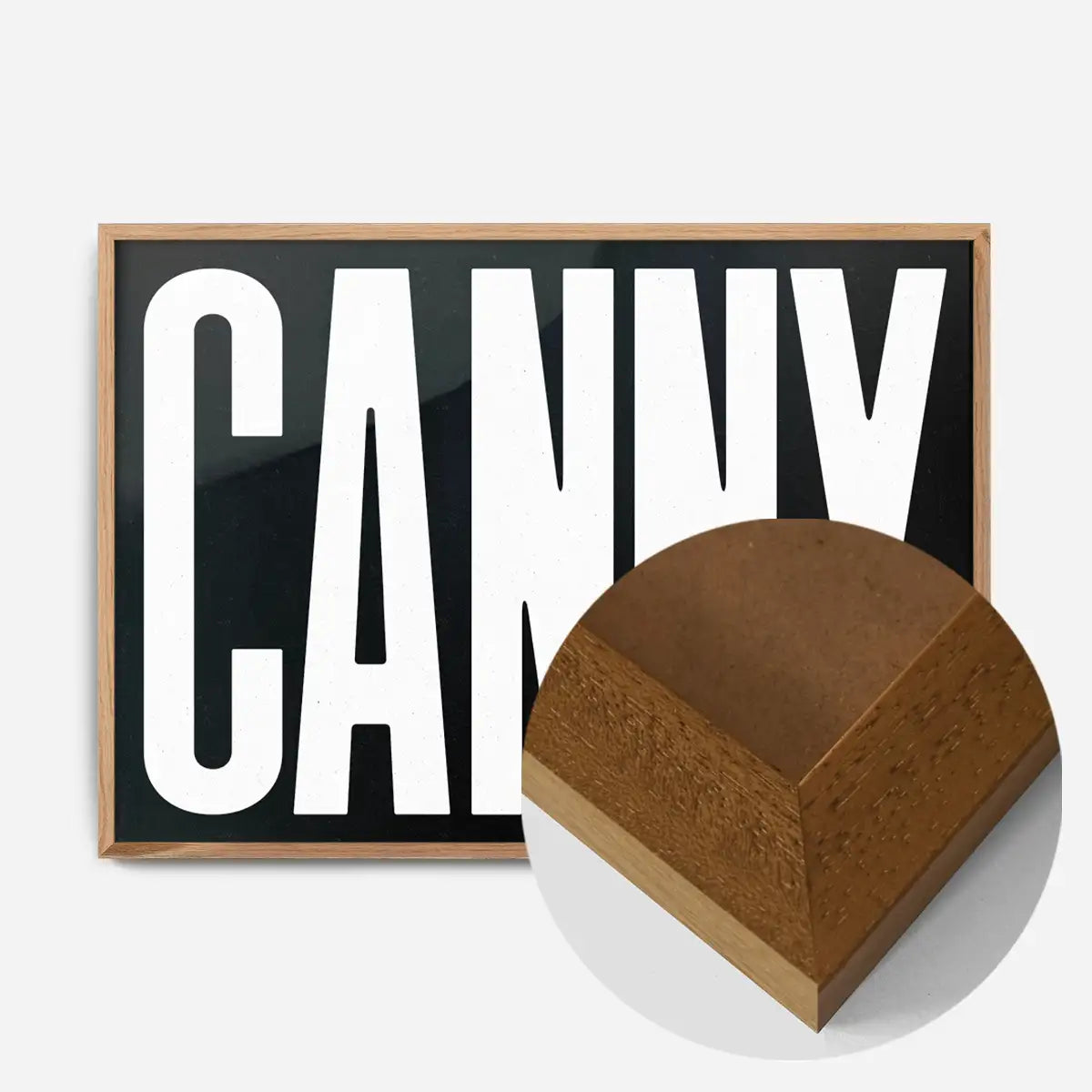 Canny Typography Poster Black and White Print