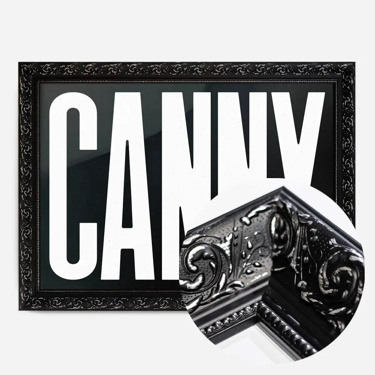 Canny Typography Poster Black and White Print