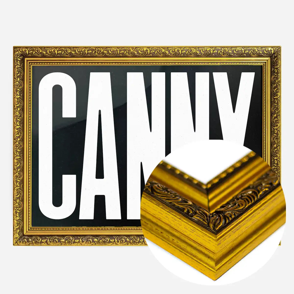 Canny Typography Poster Black and White Print