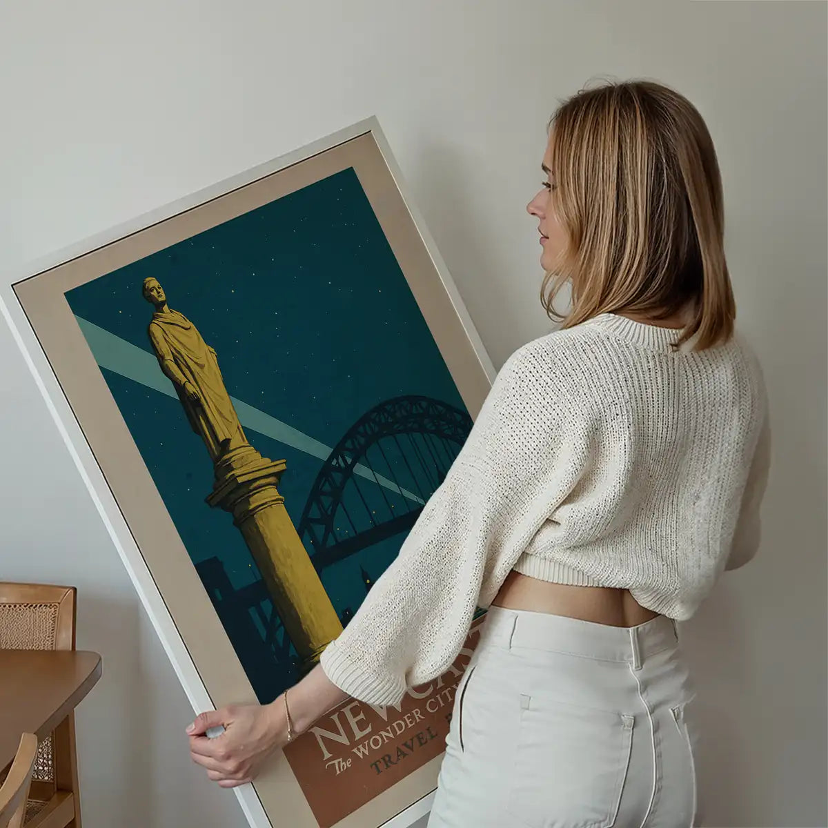 Newcastle Wonder City Monument Tourist Poster Print