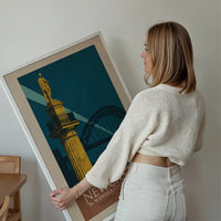 Newcastle Wonder City Monument Tourist Poster Print