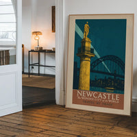 Newcastle Wonder City Monument Tourist Poster Print