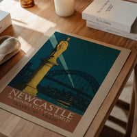 Newcastle Wonder City Monument Tourist Poster Print