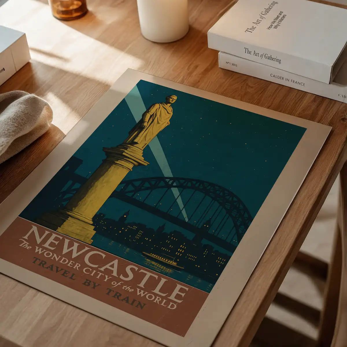 Newcastle Wonder City Monument Tourist Poster Print
