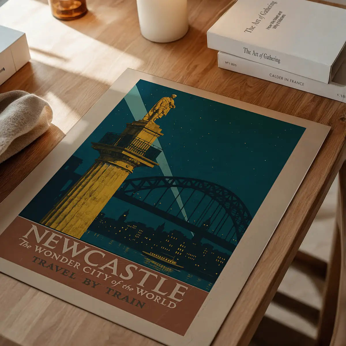 Newcastle Wonder City Monument Tourist Poster Print